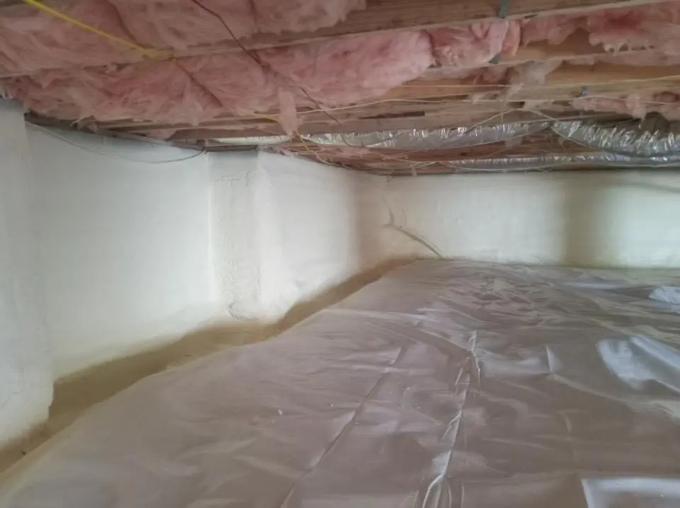 Crawl space encapsulation with closed-cell spray foam for Attic Insulation in Lake Shore